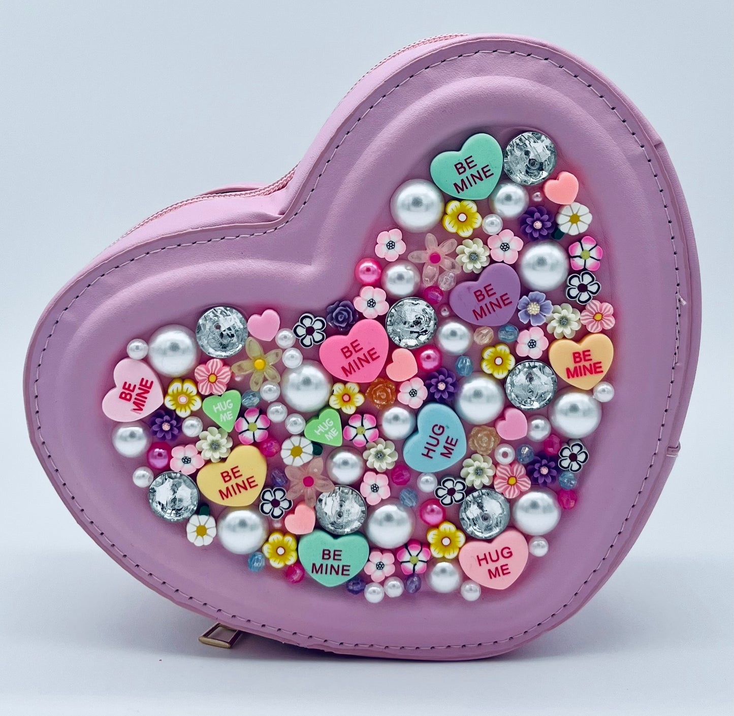 Sweetheart Novelty Purse topped with Extra Flowers and Jewels