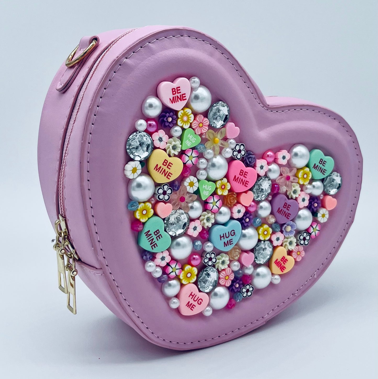 Sweetheart Novelty Purse topped with Extra Flowers and Jewels