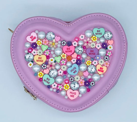 Sweetheart Novelty Purse topped with Extra Flowers and Jewels