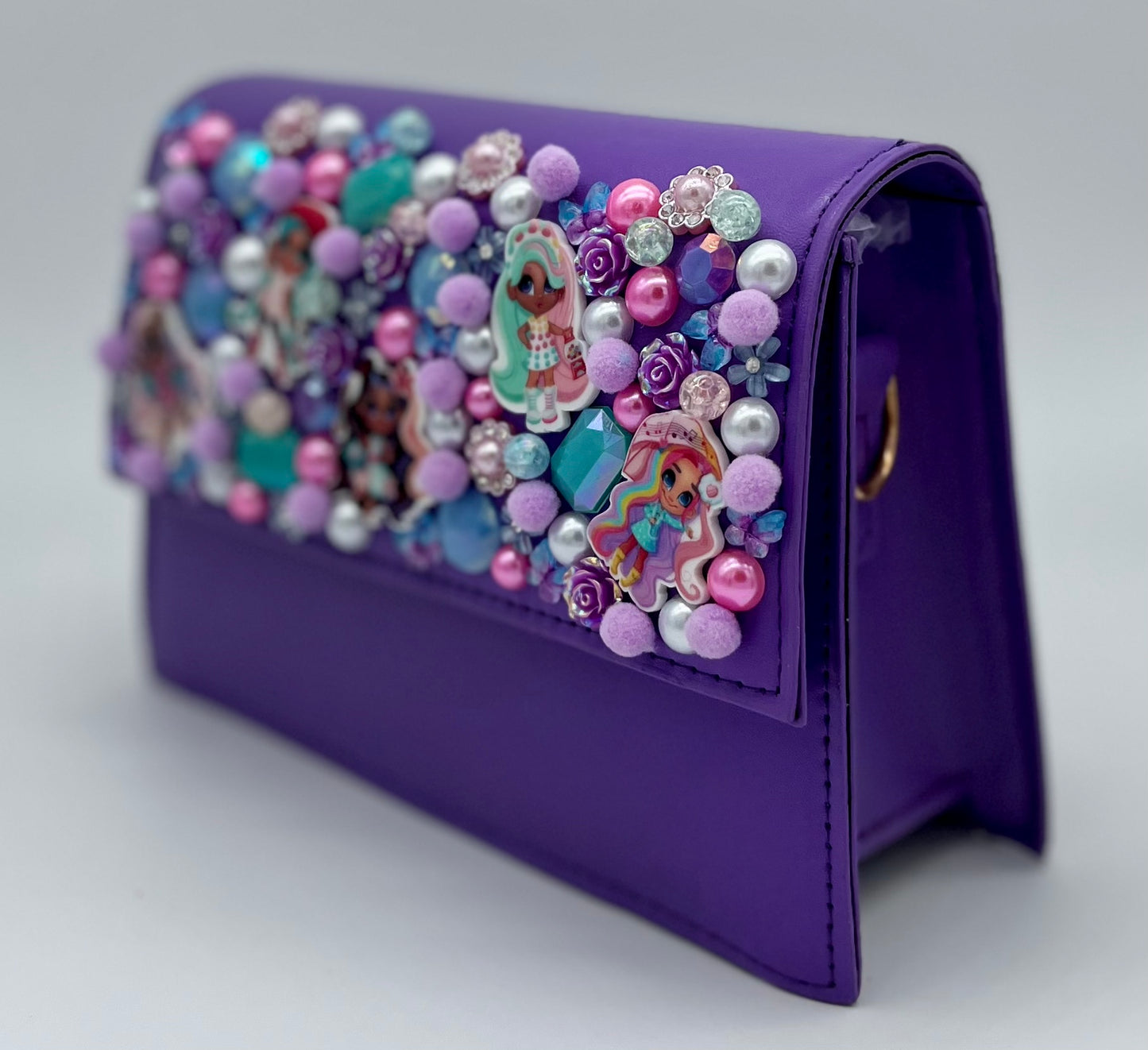 FOXË DOLLS MEET UP SQUARE PURSE IN PURPLE