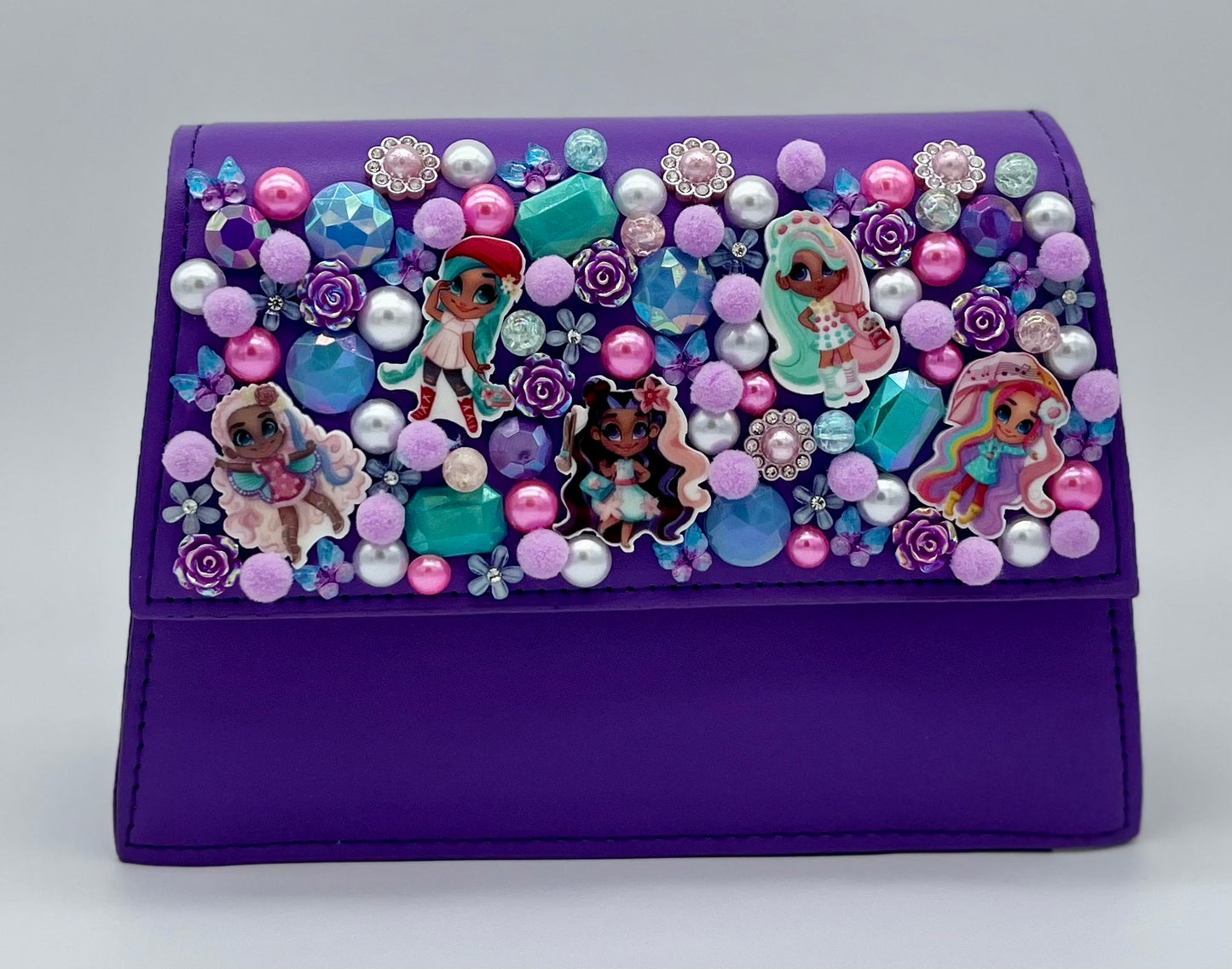 FOXË DOLLS MEET UP SQUARE PURSE IN PURPLE